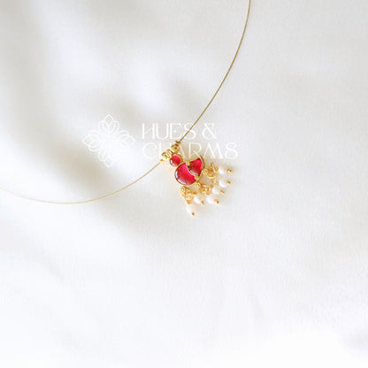 GOLDEN DUCK CHARM FLOATING NECKPIECE (COLOURS AVAILABLE)