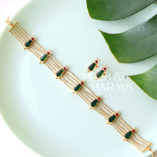 TRADITIONAL NAGAPADAM CHOKER SET | GOLD PLATED