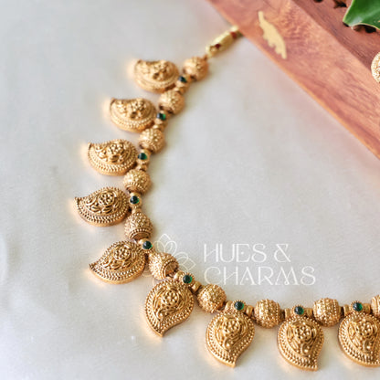 GOLDEN MANGO STATEMENT NECKLACE SET (COLOURS AVAILABLE)