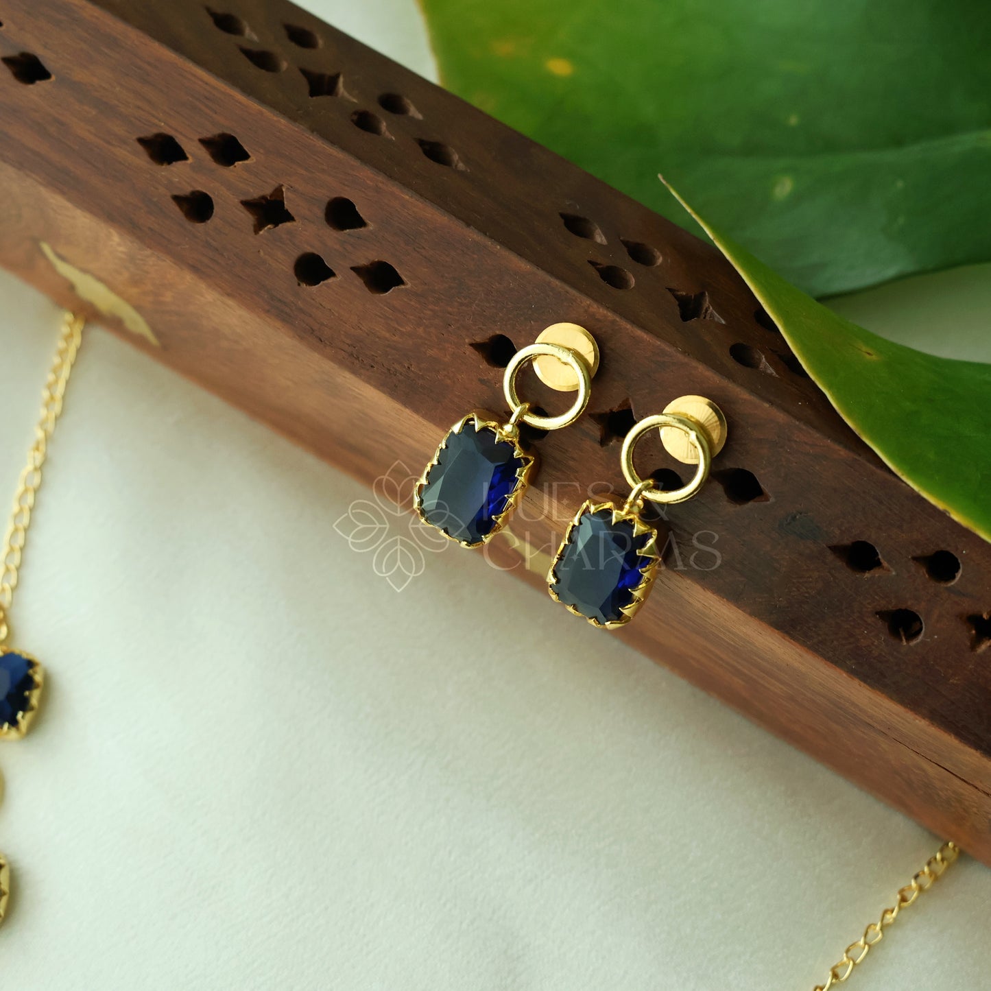 GLOSSY RECTANGLE LUMINA NECKLACE SET (COLOURS AVAILABLE)