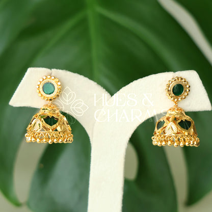 GOLDEN PALAKKA JHUMKAS (Colours available)