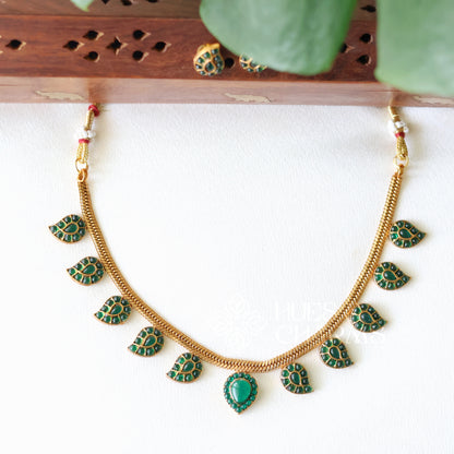 GOLDEN MAANGA KEMP NECKLACE SET (COLOURS AVAILABLE)