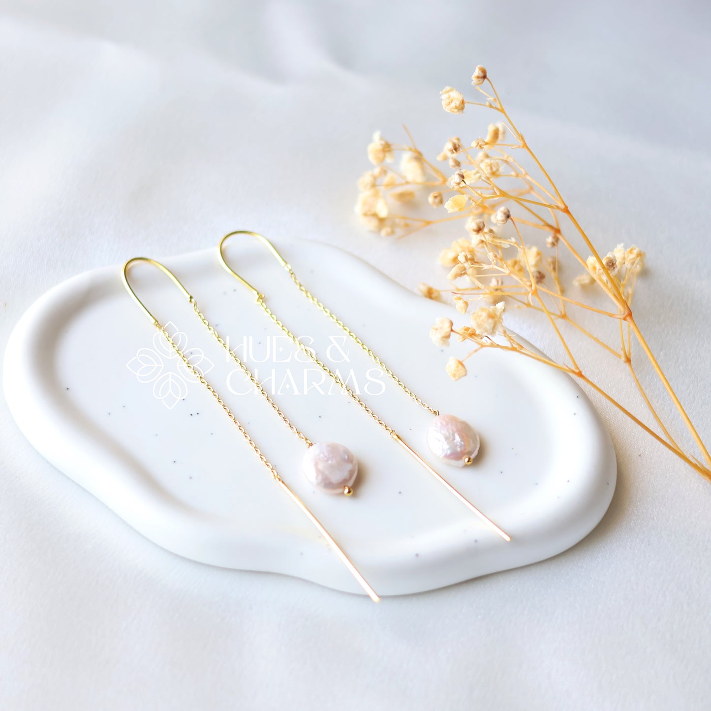 BAROQUE NEEDLE AND THREAD EARRINGS