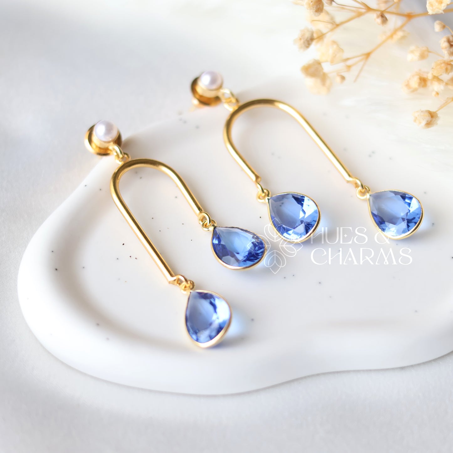 GLOSSY DROP PEARL EARRINGS (COLOURS AVAILABLE)