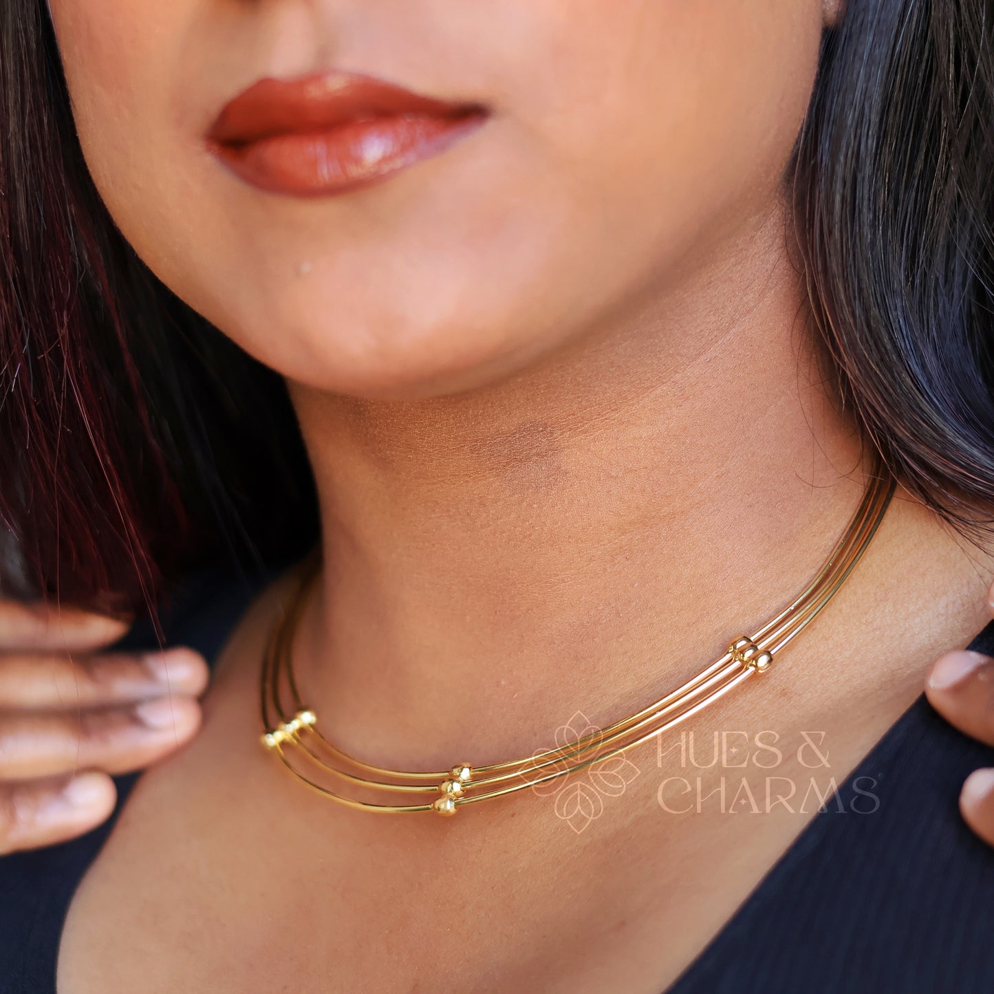 3 LAYER GOLDEN NECK CUFF