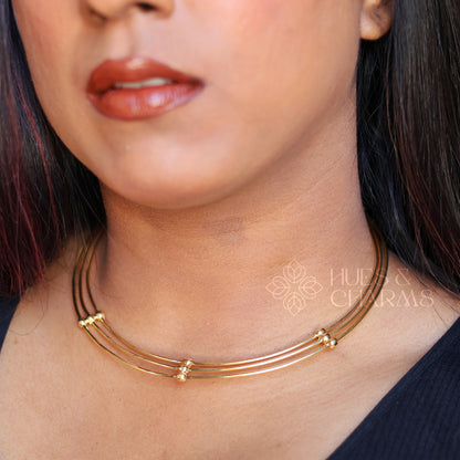 3 LAYER GOLDEN NECK CUFF