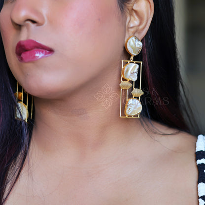 BAROQUE LEAF STATEMENT EARRINGS