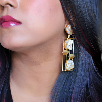 BAROQUE LEAF STATEMENT EARRINGS