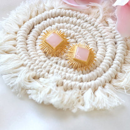 GOLDEN HARMONY STUDS - PINK