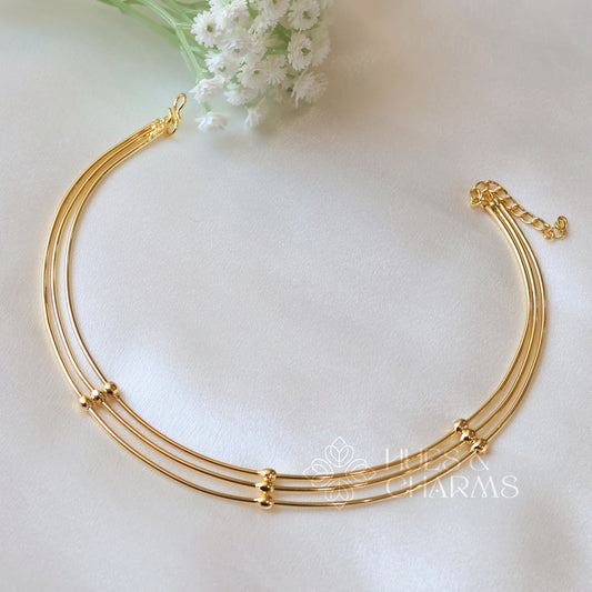 3 LAYER GOLDEN NECK CUFF