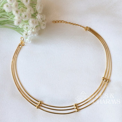 3 LAYER GOLDEN NECK CUFF