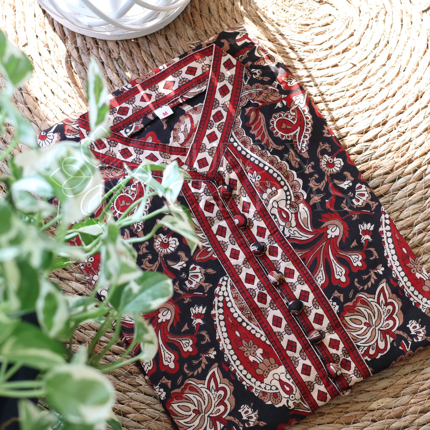 MAHOGANY FLORAL PRINTED TUNIC