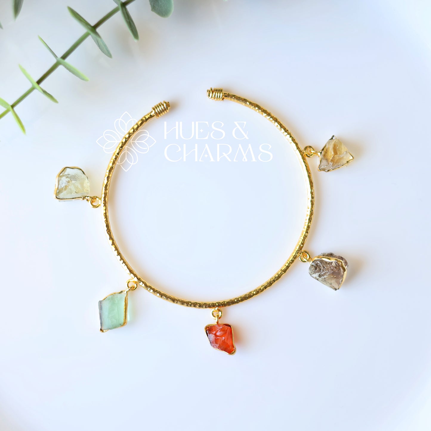 NATURAL STONE ADJUSTABLE BANGLE (COLOURS AVAILABLE)