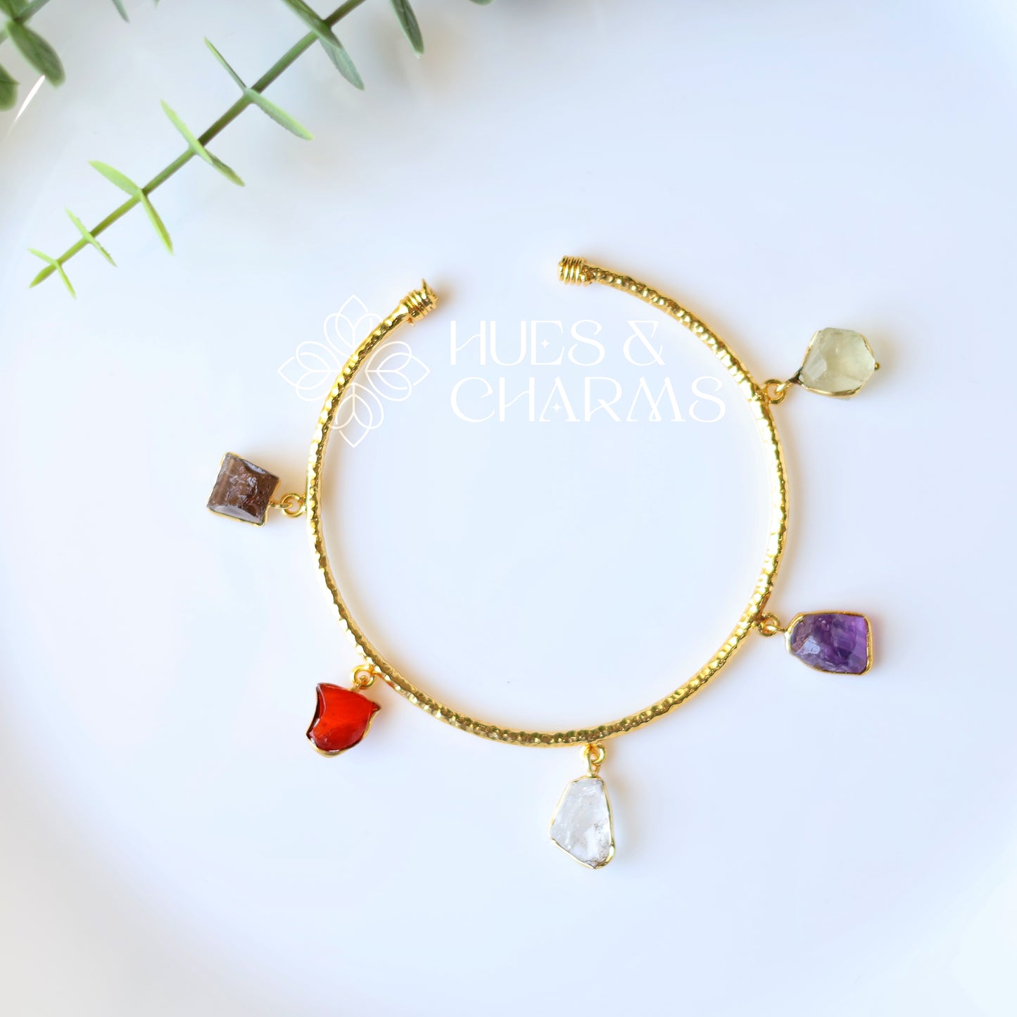 NATURAL STONE ADJUSTABLE BANGLE (COLOURS AVAILABLE)