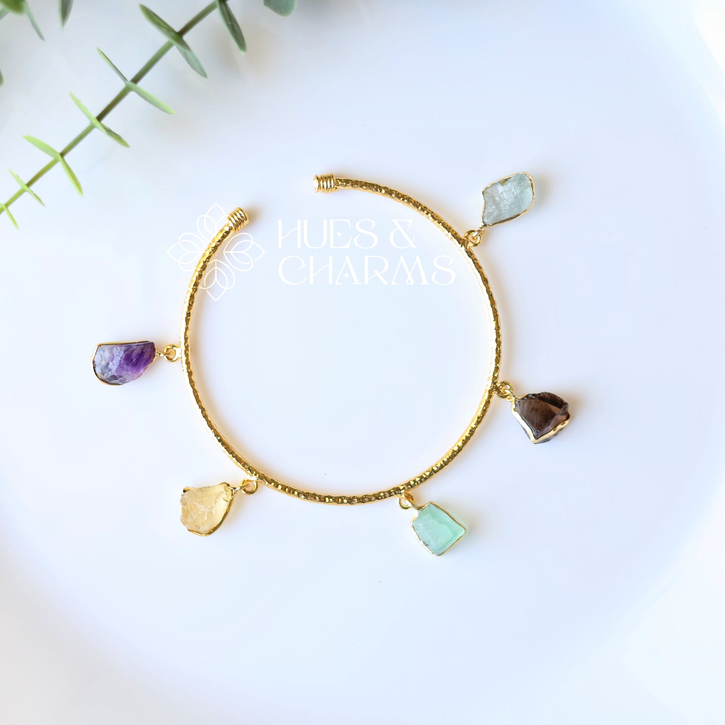 NATURAL STONE ADJUSTABLE BANGLE (COLOURS AVAILABLE)